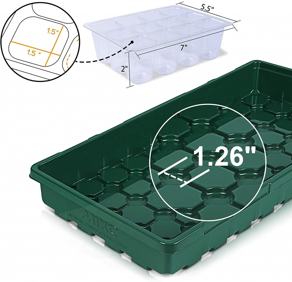 2 Pack Strong Seed Starter Plant Growing Tray4