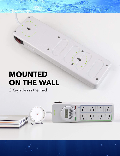 8 Outlet Strip Surge Protector with 7-Day Digital Timer BN-LINK