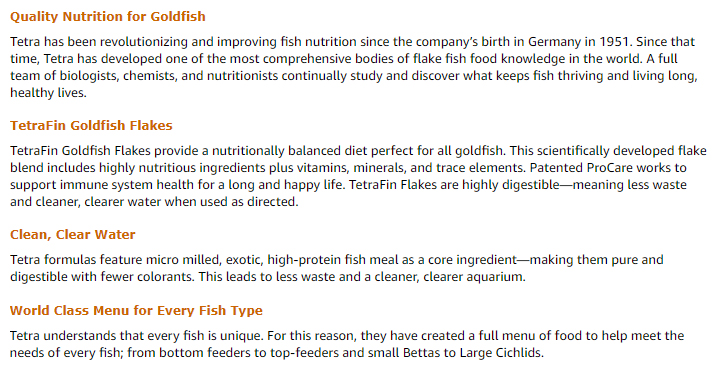 Fish Food - Tetra Goldfish Flakes 2.2 Pound Bucket