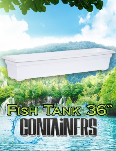 Fish Tank - Countryside Flower Box Planter, White, 36-Inch ...